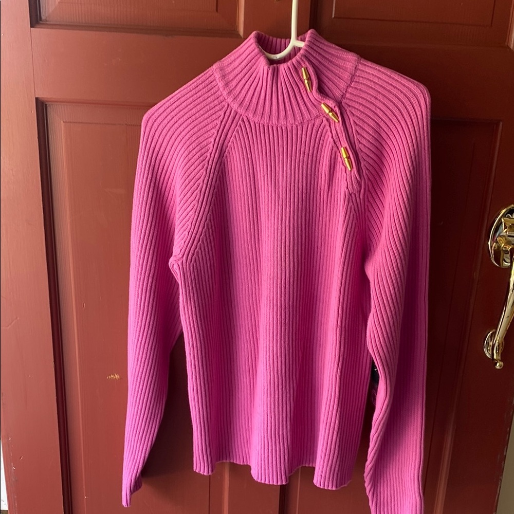 Ralph Lauren Pink Cowl Neck Sweater XL, new with tags.